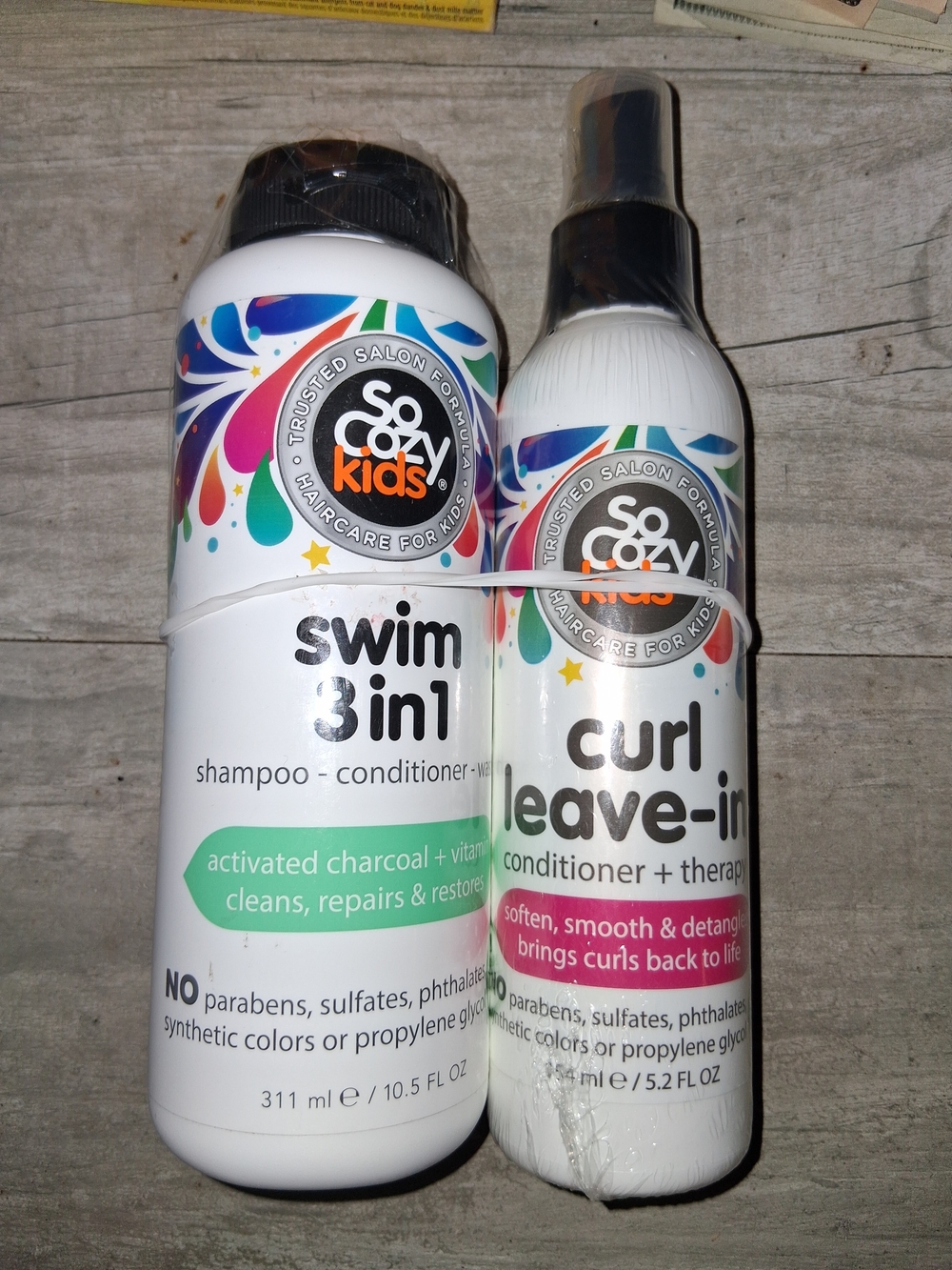 So Cozy Kids- Swim 3in1 Shampoo + Curl Leave-In Set — White